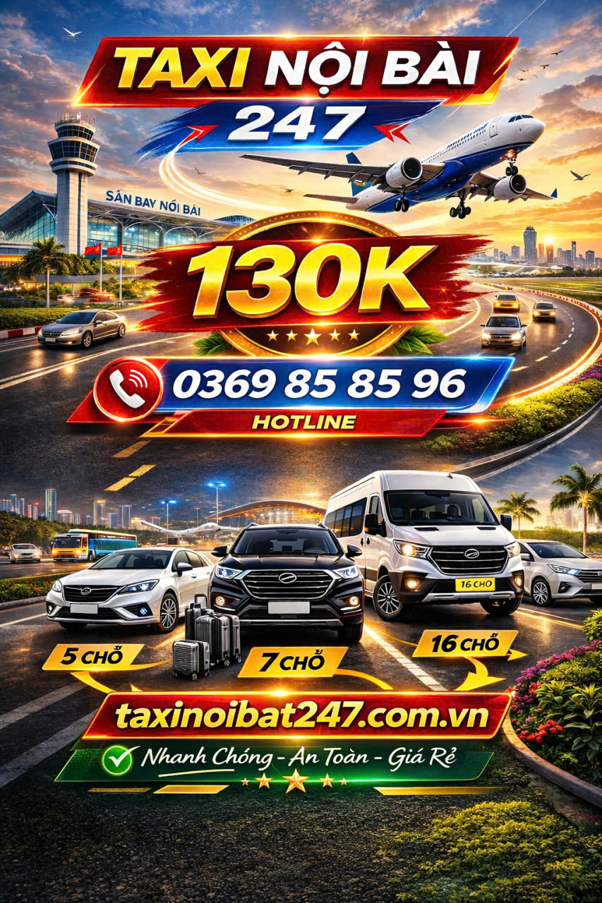 Xe đưa đón sân bay nội bài 1 Xe đưa đón sân bay nội bài giá chỉ 130K –